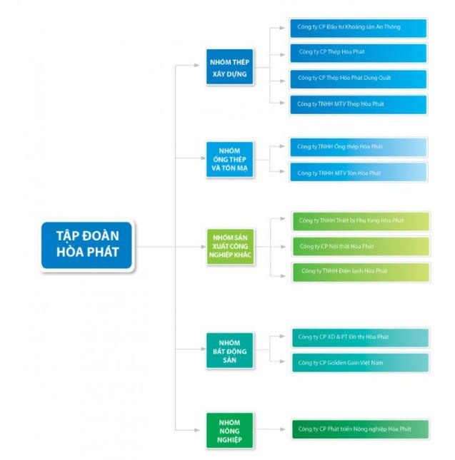 lĩnh vực hoạt động chính của tập đoàn hòa phát