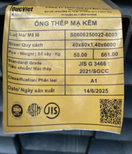 Giá thép hộp Đức Việt