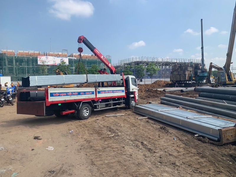 Giao 600 cây thép hộp mạ kẽm Cường Phát 40x80, 50x50 cho công trình HUDECO tại Hiệp Phước, Nhơn Trạch, Đồng Nai