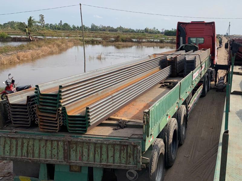 Tôn Thép Nhật Minh cho thuê cử larsen theo nhu cầu công trình thực tế, hỗ trợ giao đến công trình