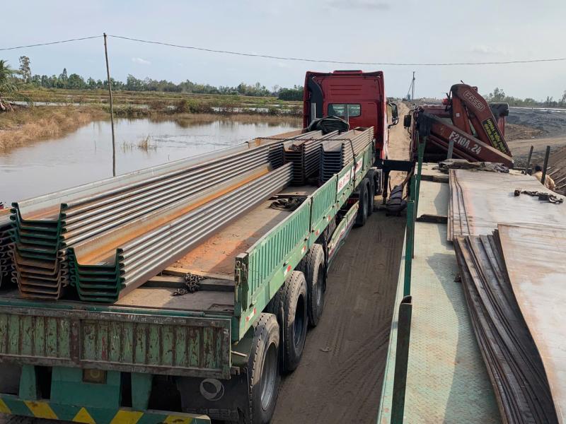 Tôn Thép Nhật Minh nhận ép cừ larsen tại Bình Thuận giá tốt, có cho thuê, vận chuyển tận công trình